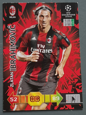 2010-2011 Panini Adrenalyn Champions League Zlatan Ibrahimovic Trading Card