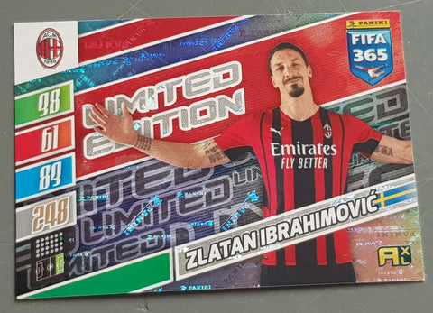 2021-22 Panini Adrenalyn FIFA 365 Zlatan Ibrahimovic Limited Edition Trading Card