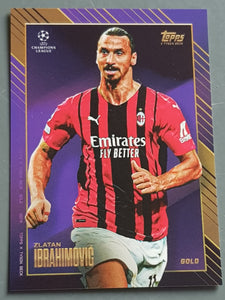 2021-22 Topps Gold x Tyson Beck Zlatan Ibrahimovic Trading Card