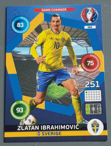 Panini Adrenalyn UEFA Euro 2016 Zlatan Ibrahimovic #382 Trading Card