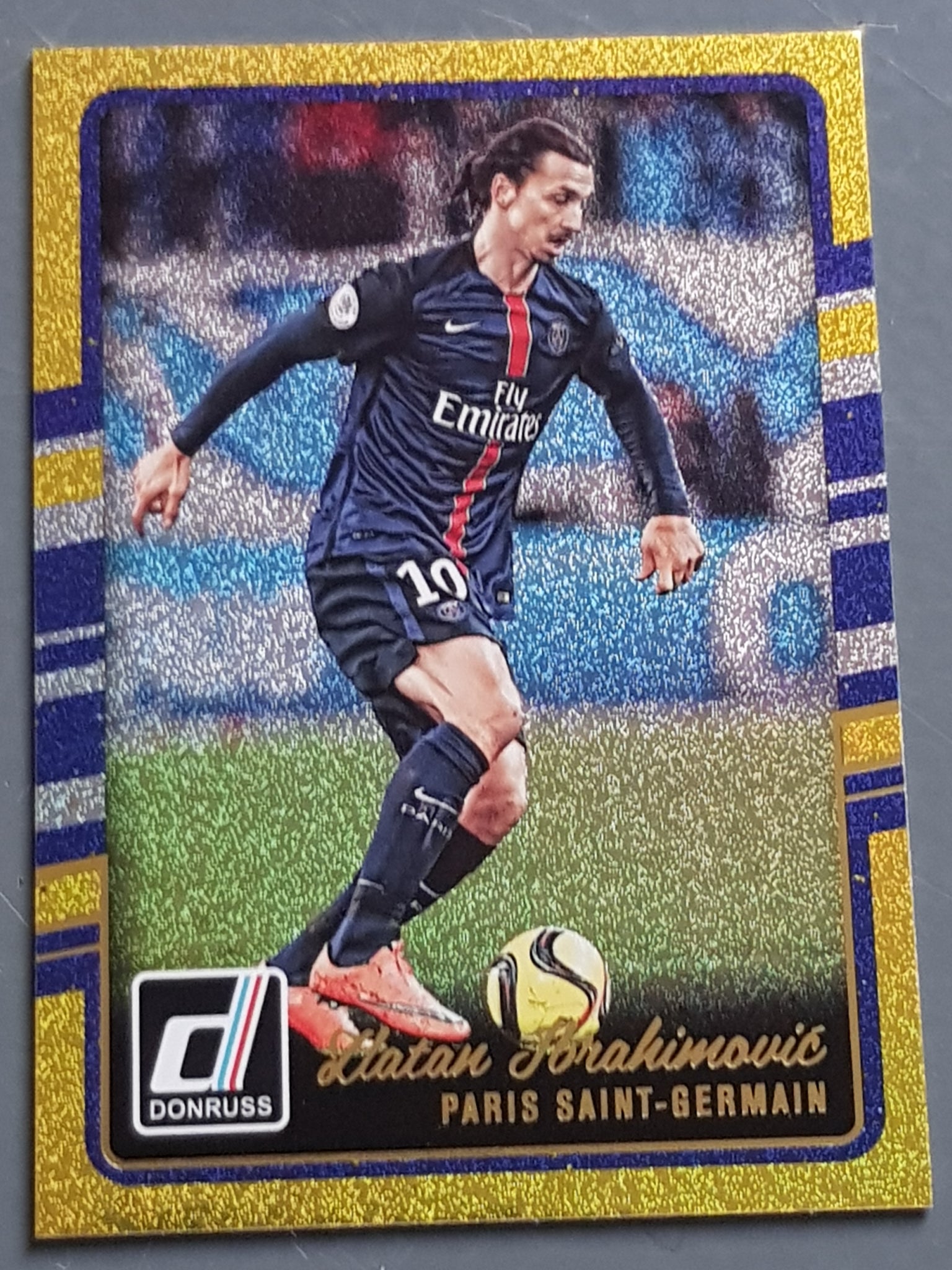 2016-17 Panini Donruss Soccer Zlatan Ibrahimovic #131 Gold Foil Trading Card