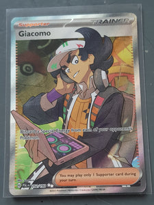 Pokemon Scarlet and Violet Paldea Evolved Giacomo #252/193 Full Art Trainer Holo Trading Card