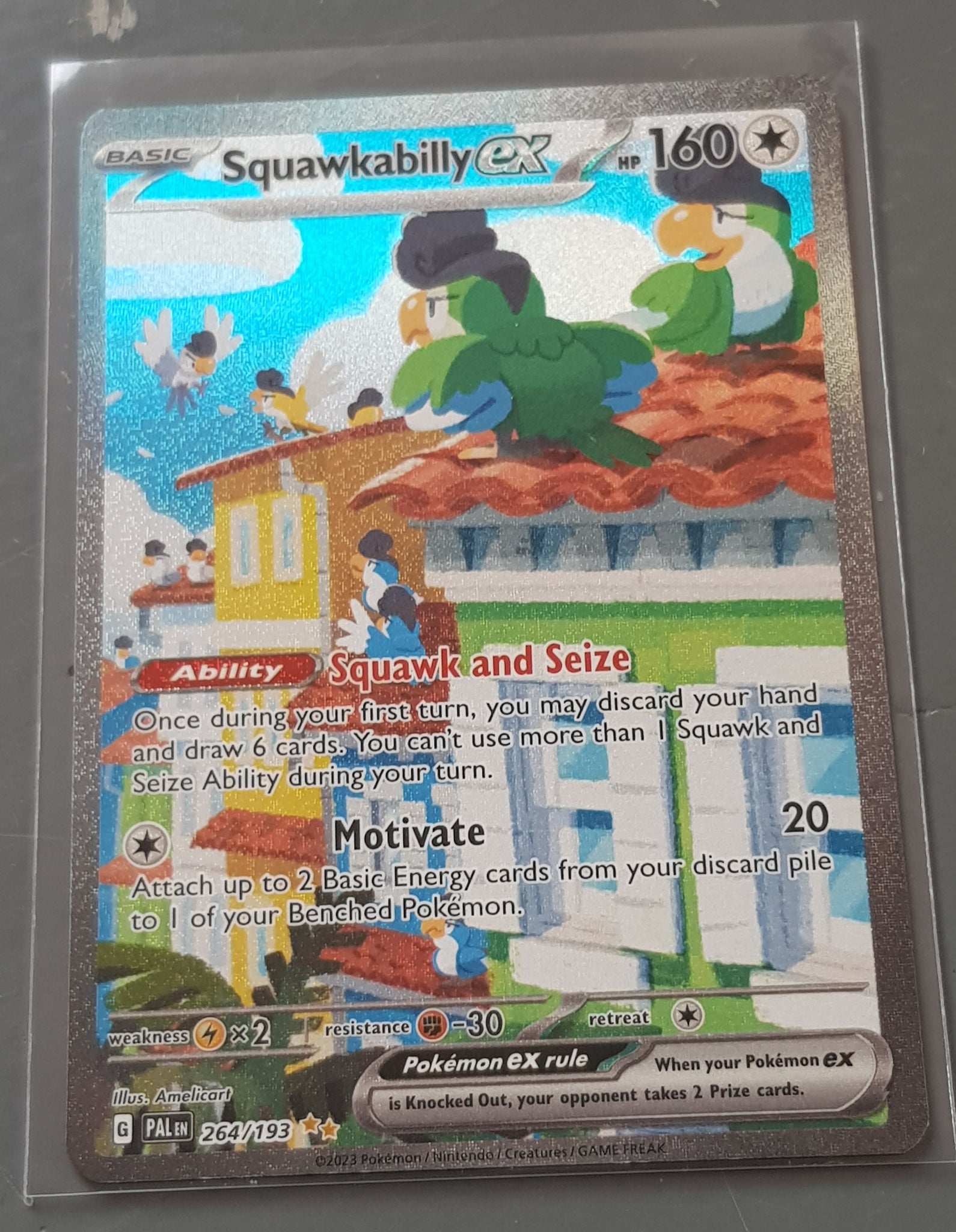 Pokemon Scarlet and Violet Paldea Evolved Squawkabilly #264/193 Full A Rotterdam Comics Pokemon Scarlet and Violet Paldea Evolved Squawkabilly #264/193 Full A Rotterdam Comics