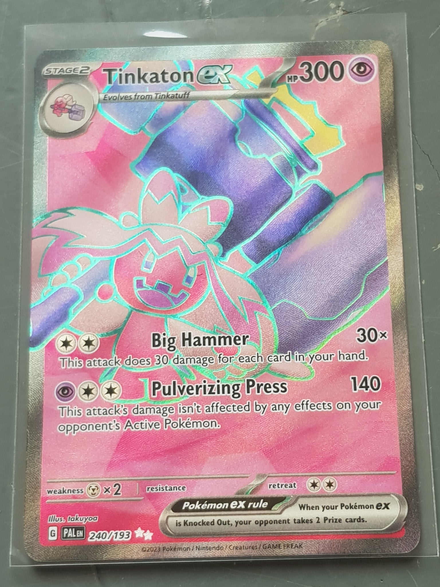Pokemon Scarlet and Violet Paldea Evolved Tinkaton Ex #240/193 Full Ar Rotterdam Comics Pokemon Scarlet and Violet Paldea Evolved Tinkaton Ex #240/193 Full Ar Rotterdam Comics