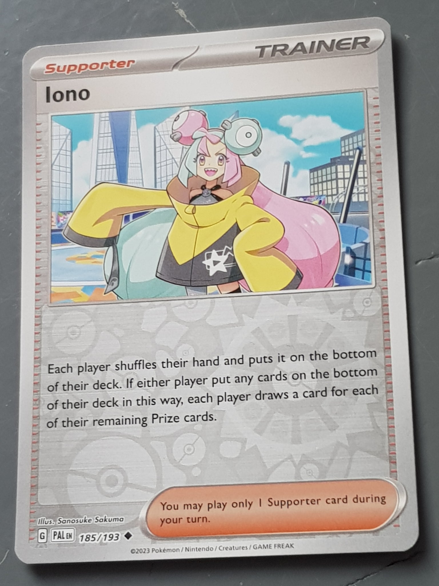 Pokemon Scarlet and Violet Paldea Evolved Iono #185/193 Reverse Holo  Trading Card