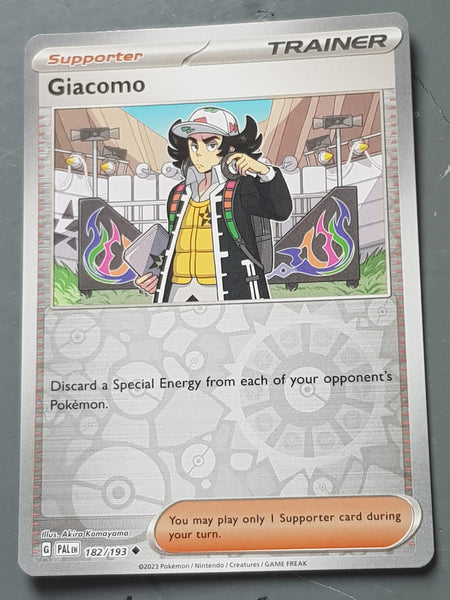 Pokemon Scarlet and Violet Paldea Evolved Giacomo #182/193 Reverse Hol Rotterdam Comics Pokemon Scarlet and Violet Paldea Evolved Giacomo #182/193 Reverse Hol Rotterdam Comics
