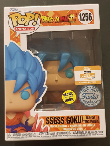 Funko Pop! Dragon Ball Super SSGSS Goku #1256 HDCC GitD Vinyl Figure