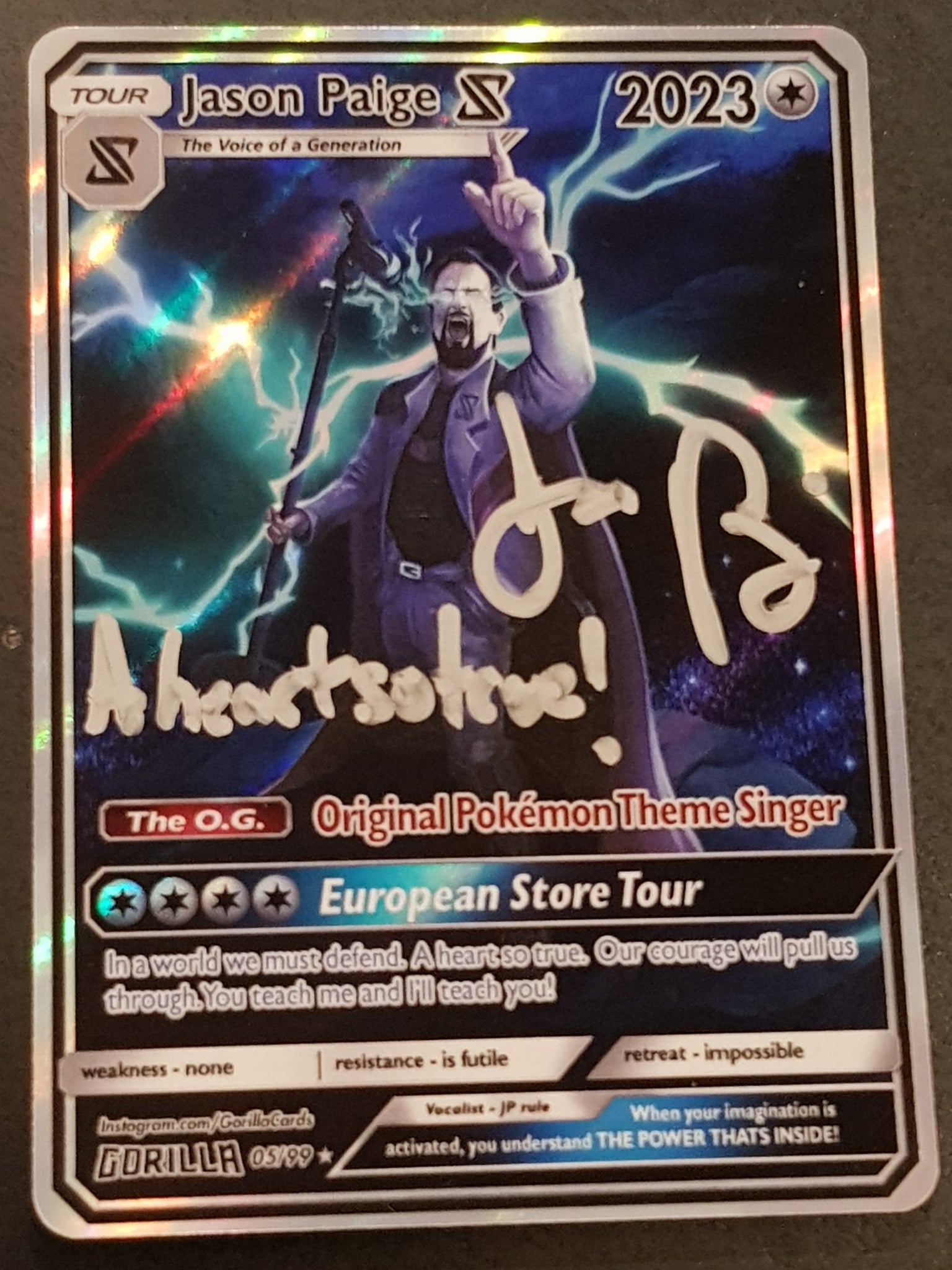 Jason Paige 2023 European Tour /99 Trading Card (Signed) – Rotterdam Comics