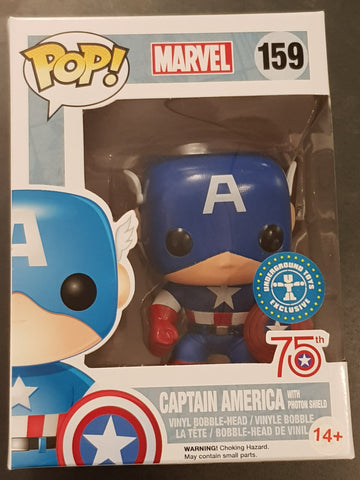Funko Pop! Marvel 75th Captain America #159 Exclusive Vinyl Figure