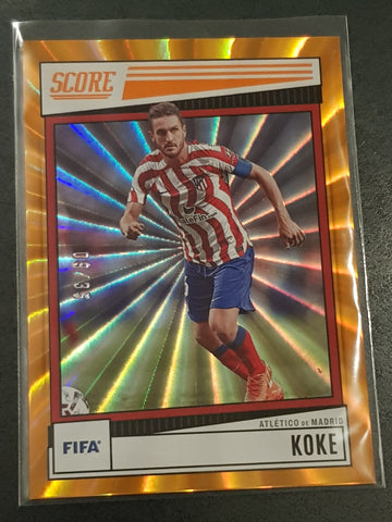 2022-23 Panini Score FIFA Koke #25 Orange Laser Parallel /35 Trading Card