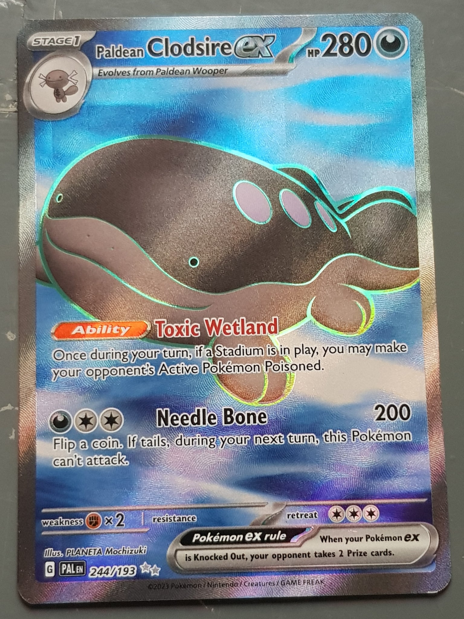 Pokemon Scarlet and Violet Paldea Evolved Clodsire Ex #244/193 Holo Tr Rotterdam Comics Pokemon Scarlet and Violet Paldea Evolved Clodsire Ex #244/193 Holo Tr Rotterdam Comics