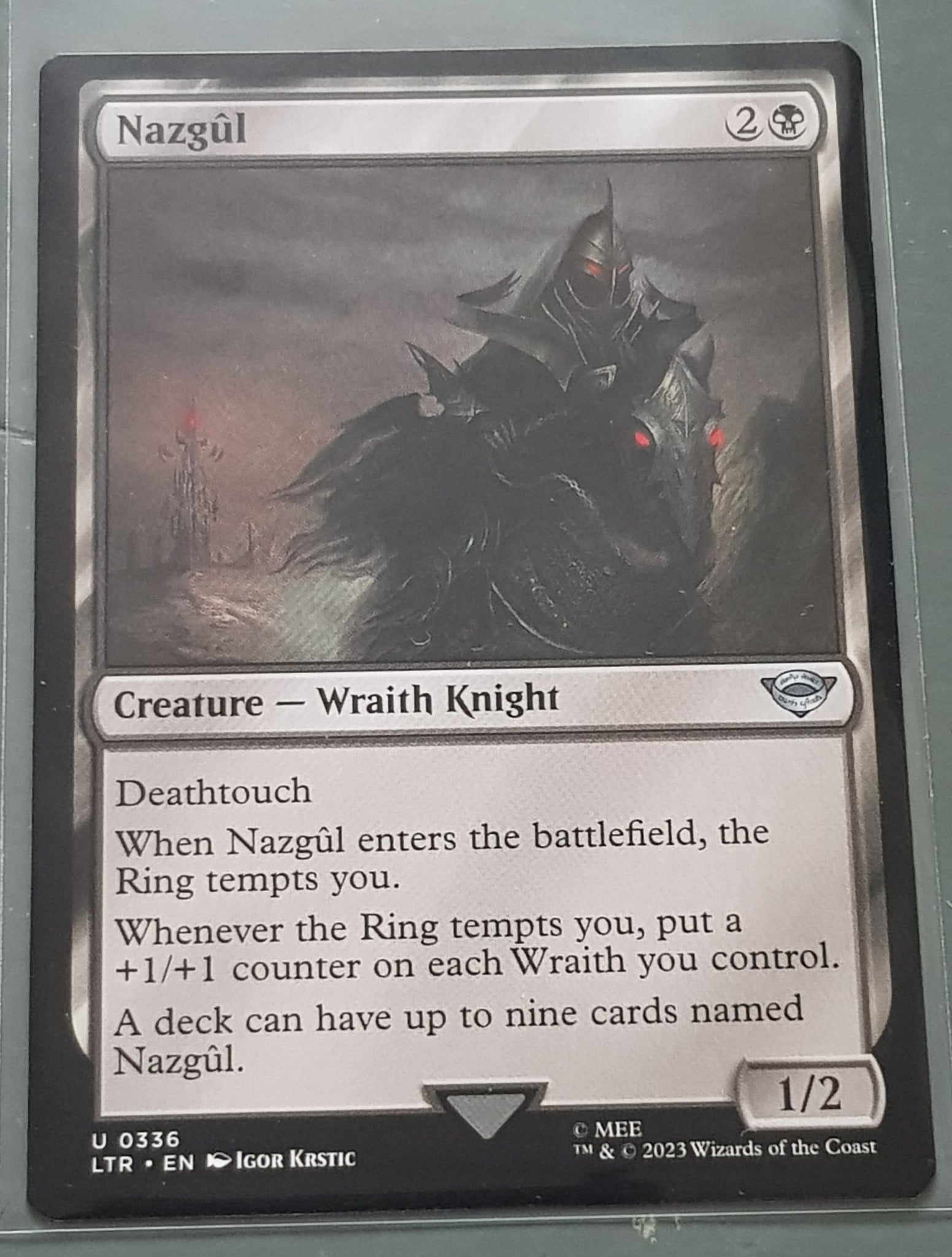 Magic the Gathering Lord of the Rings Nazgul LTR #336 Trading Card