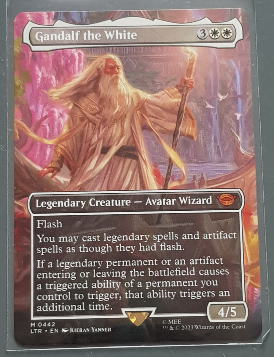 Magic the Gathering Lord of the Rings Gandalf the White LTR #442 (Full ...