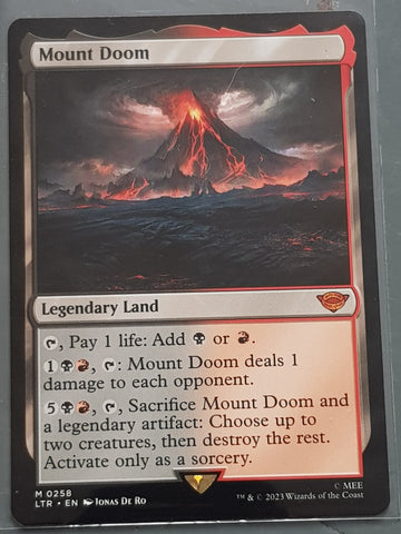 Magic the Gathering Lord of the Rings Mount Doom LTR #258 Trading Card