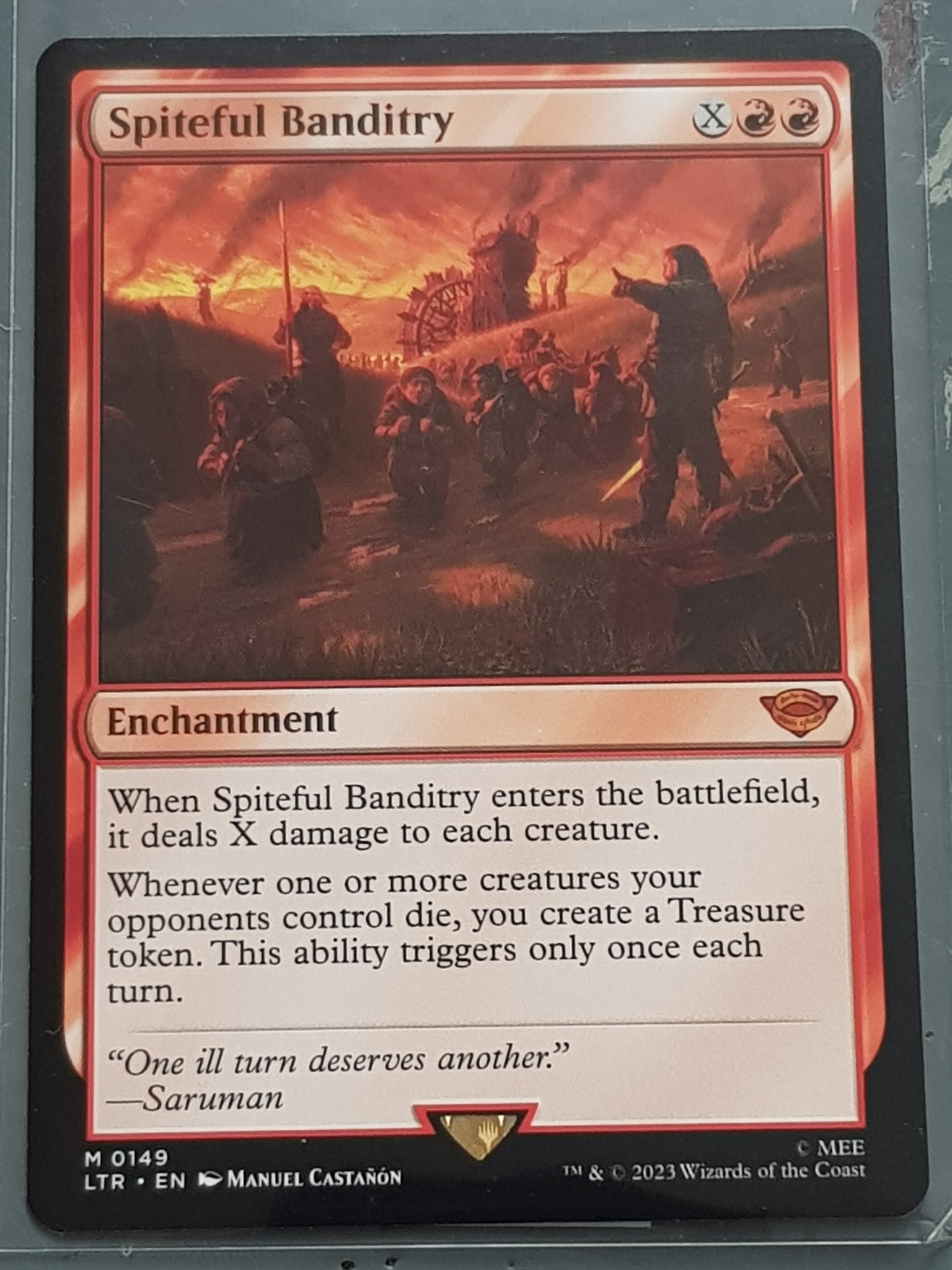 Magic the Gathering Lord of the Rings Spiteful Banditry LTR #149 Trading Card