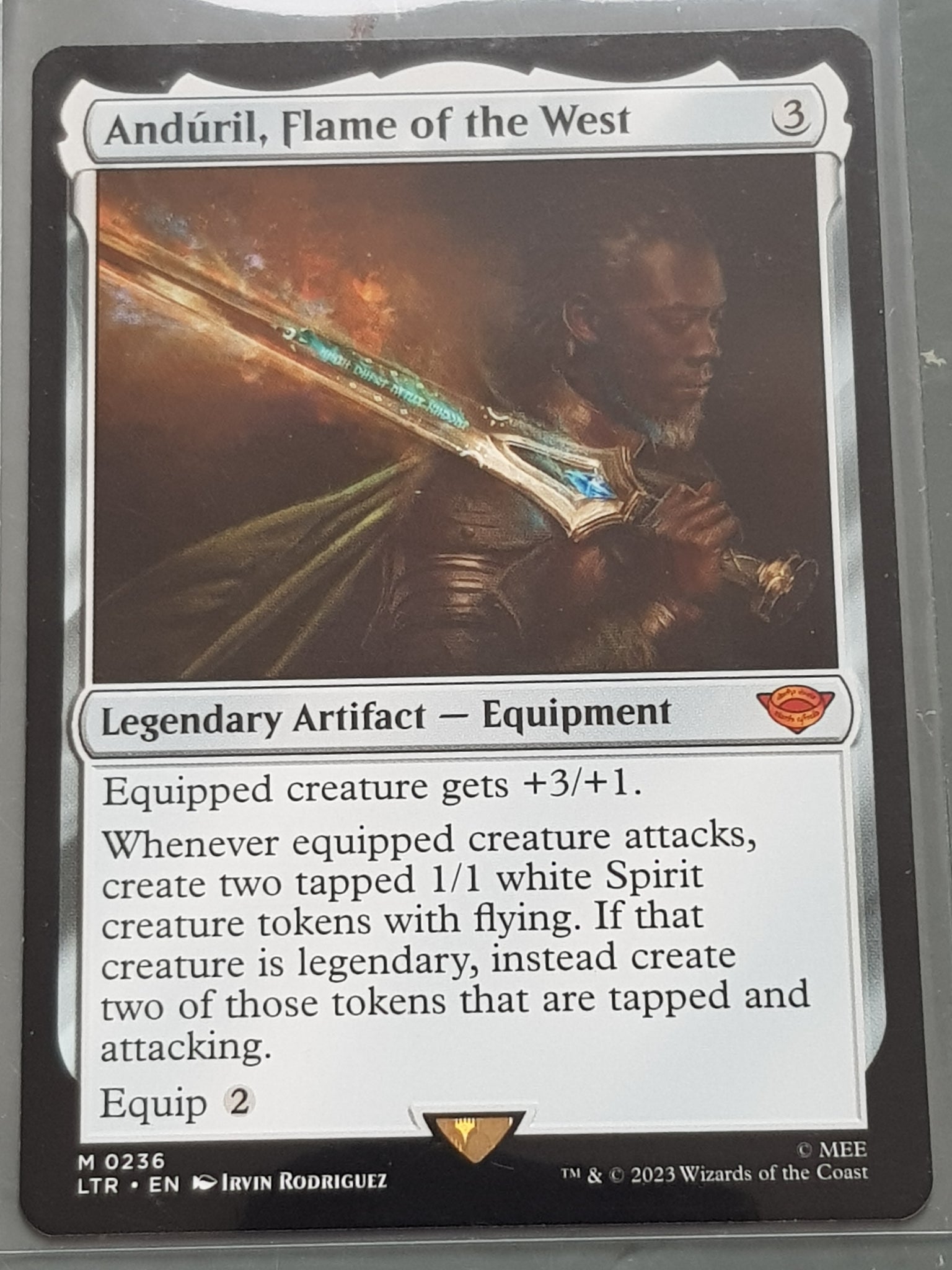 Magic the Gathering Lord of the Rings Anduril, Flame of the West LTR #236 Trading Card
