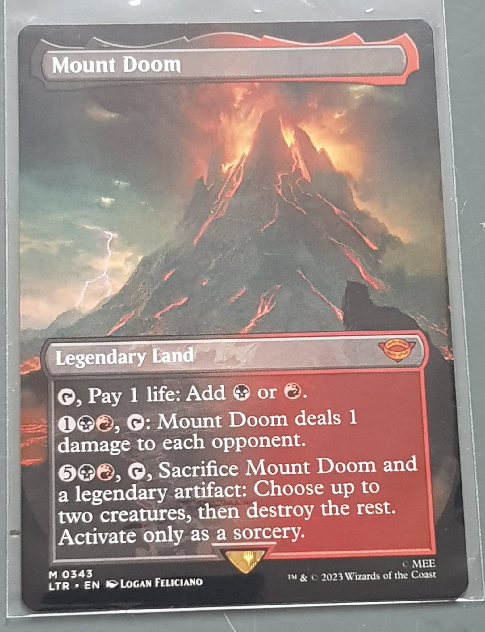 Magic the Gathering Lord of the Rings Mount Doom LTR #343 (Borderless) Rotterdam Comics Magic the Gathering Lord of the Rings Mount Doom LTR #343 (Borderless) Rotterdam Comics