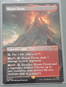 Magic the Gathering Lord of the Rings Mount Doom LTR #343 (Borderless) Trading Card