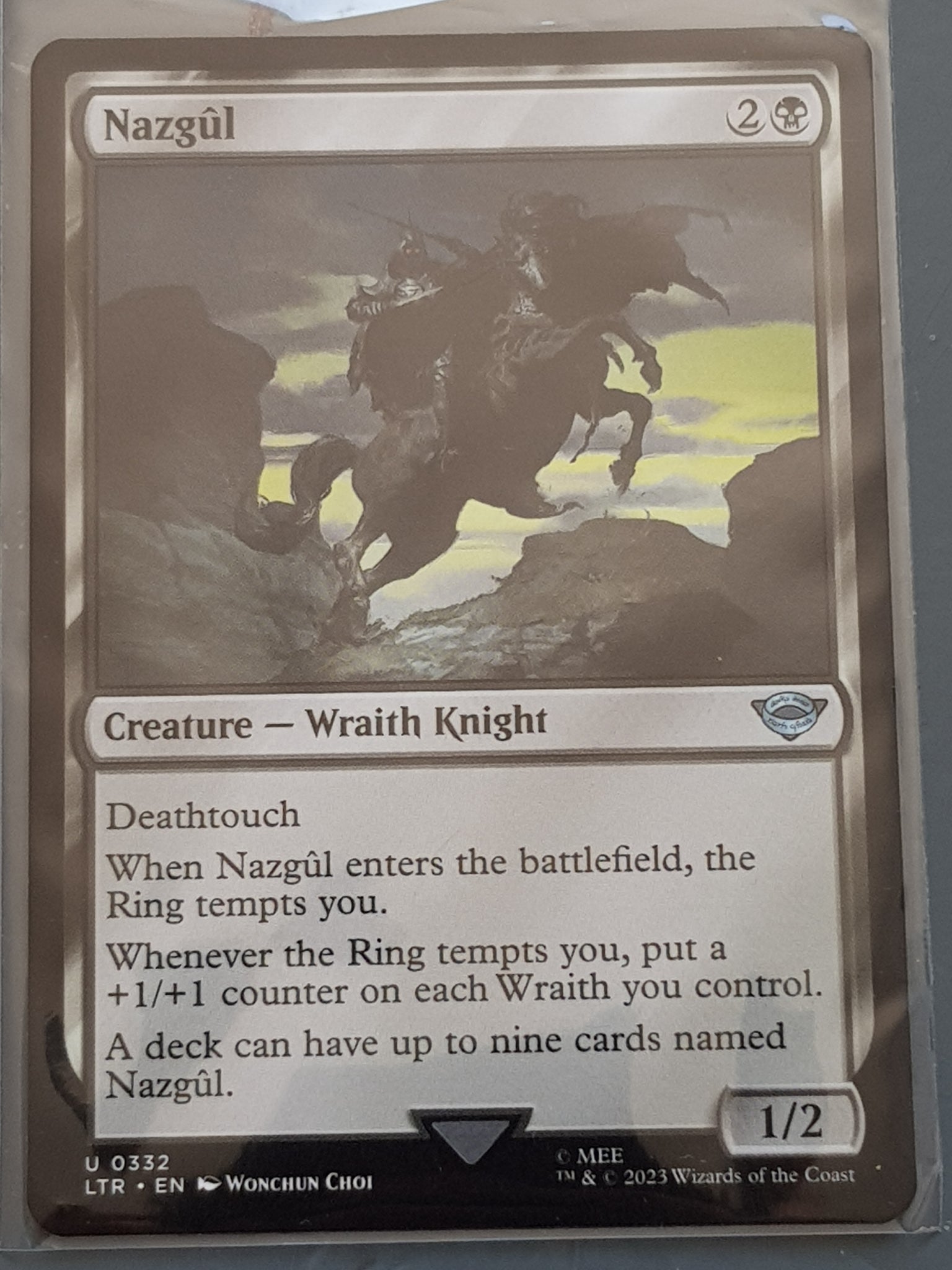 Magic the Gathering Lord of the Rings Nazgul LTR #332 Trading Card