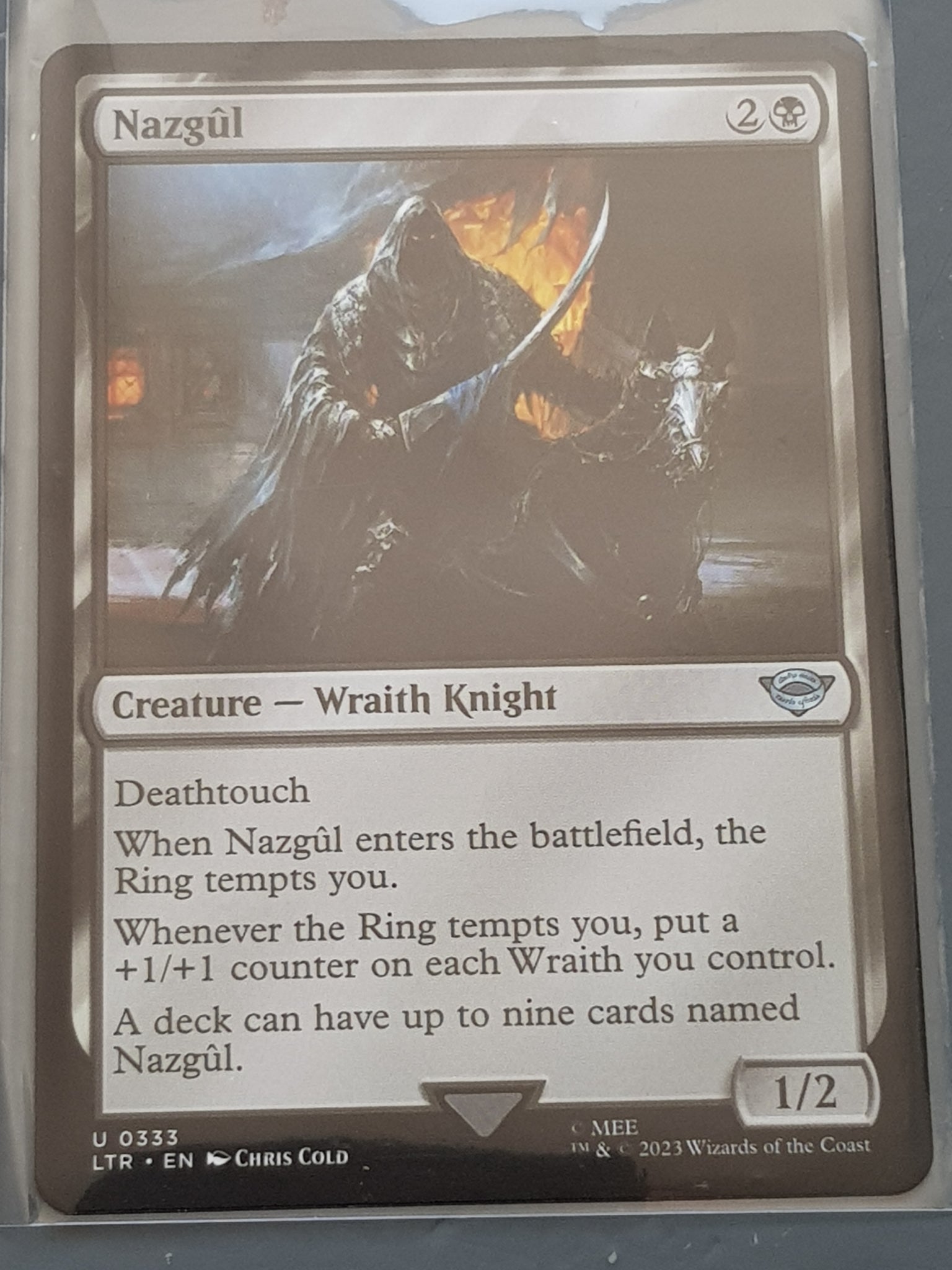 Magic the Gathering Lord of the Rings Nazgul LTR #333 Trading Card