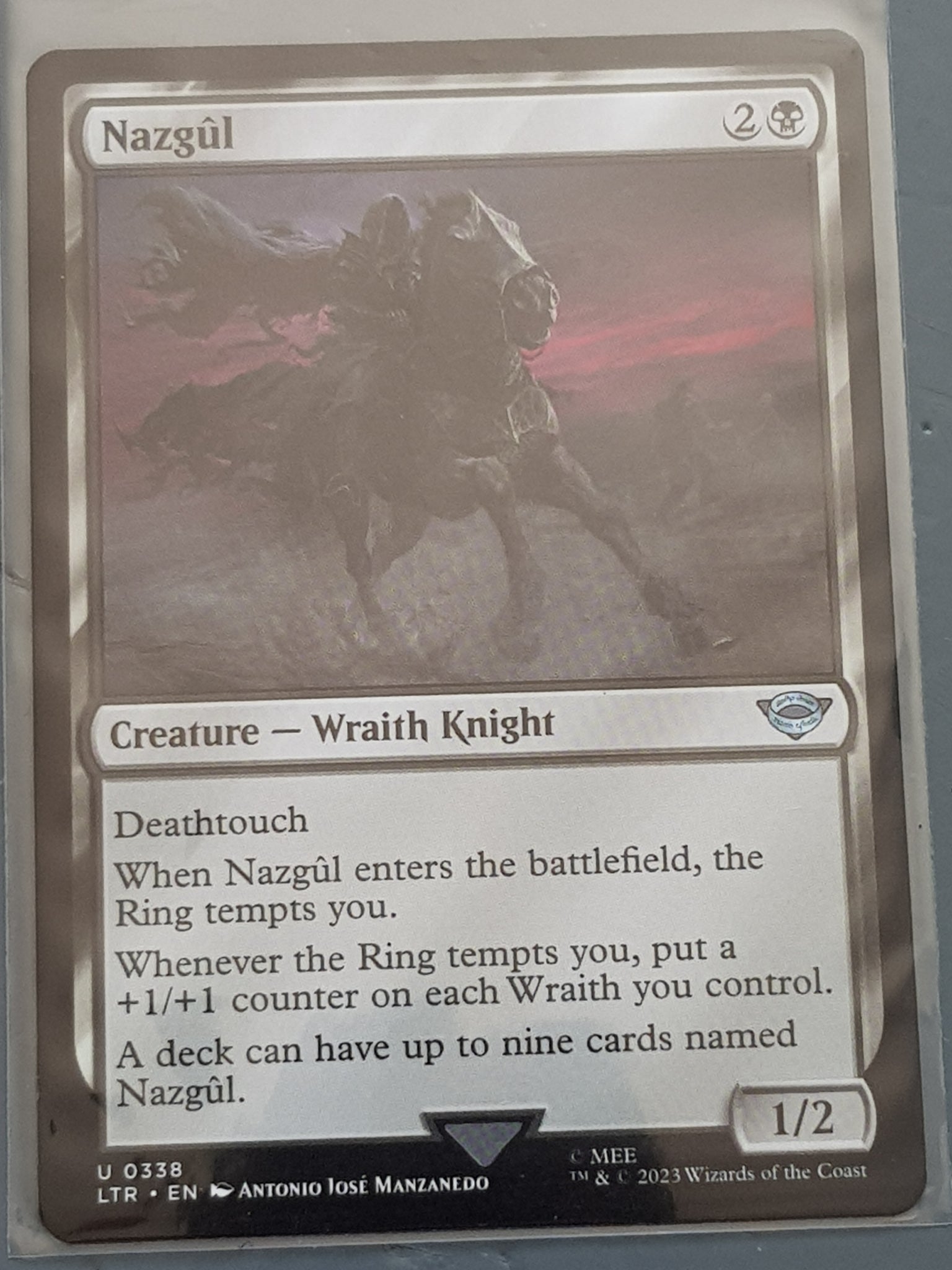 Magic the Gathering Lord of the Rings Nazgul LTR #338 Trading Card