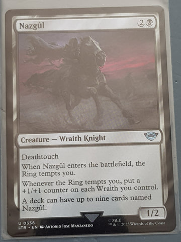 Magic the Gathering Lord of the Rings Nazgul LTR #338 Trading Card