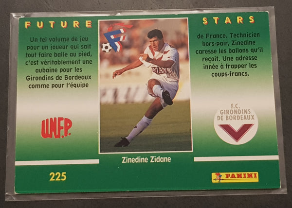 1994 Panini U.N.F.P Football Cards Zinedine Zidane #225 Trading Card