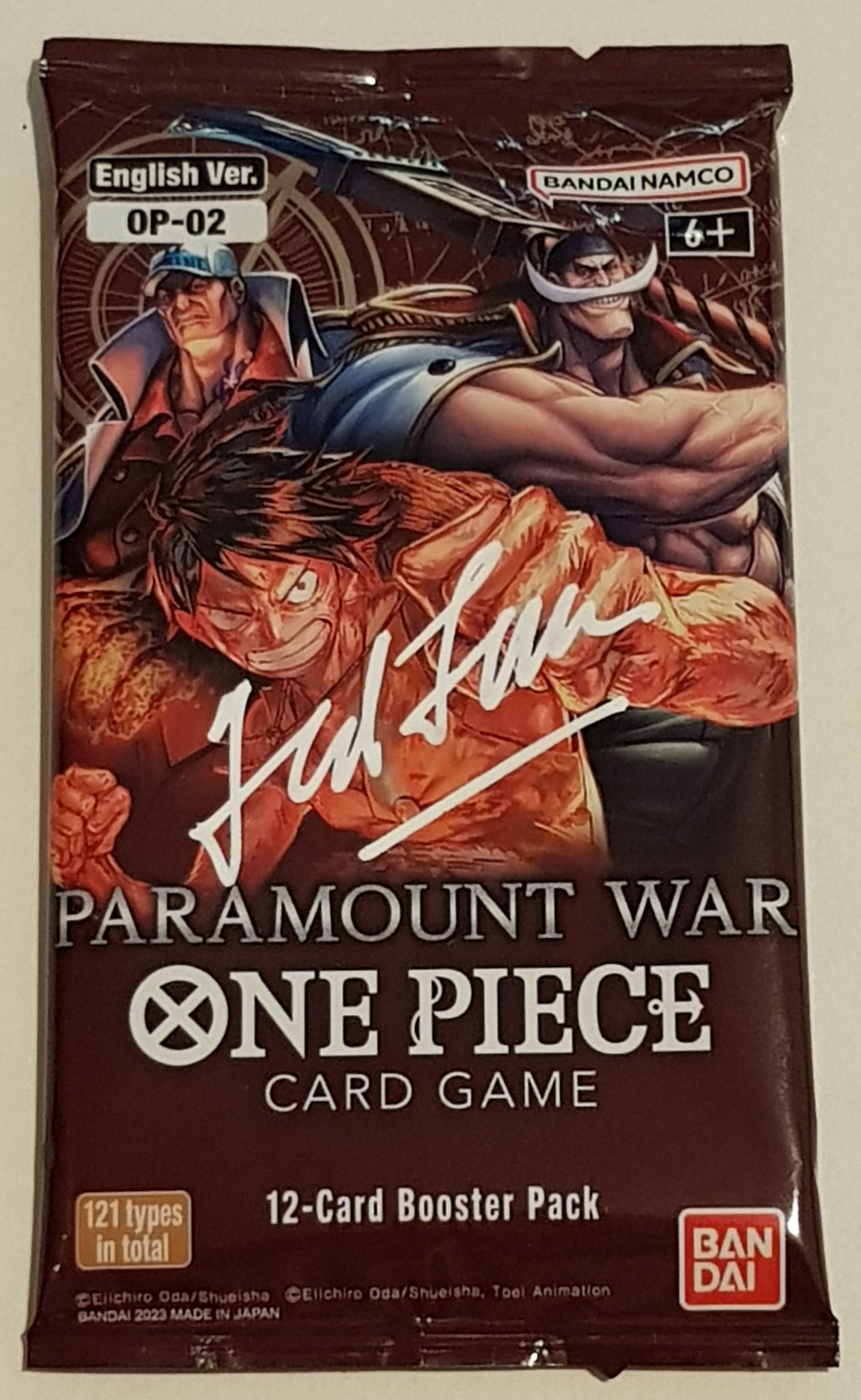 One Piece Card Game OP-02 Paramount War Sealed Booster Pack (Signed by Rotterdam Comics One Piece Card Game OP-02 Paramount War Sealed Booster Pack (Signed by Rotterdam Comics