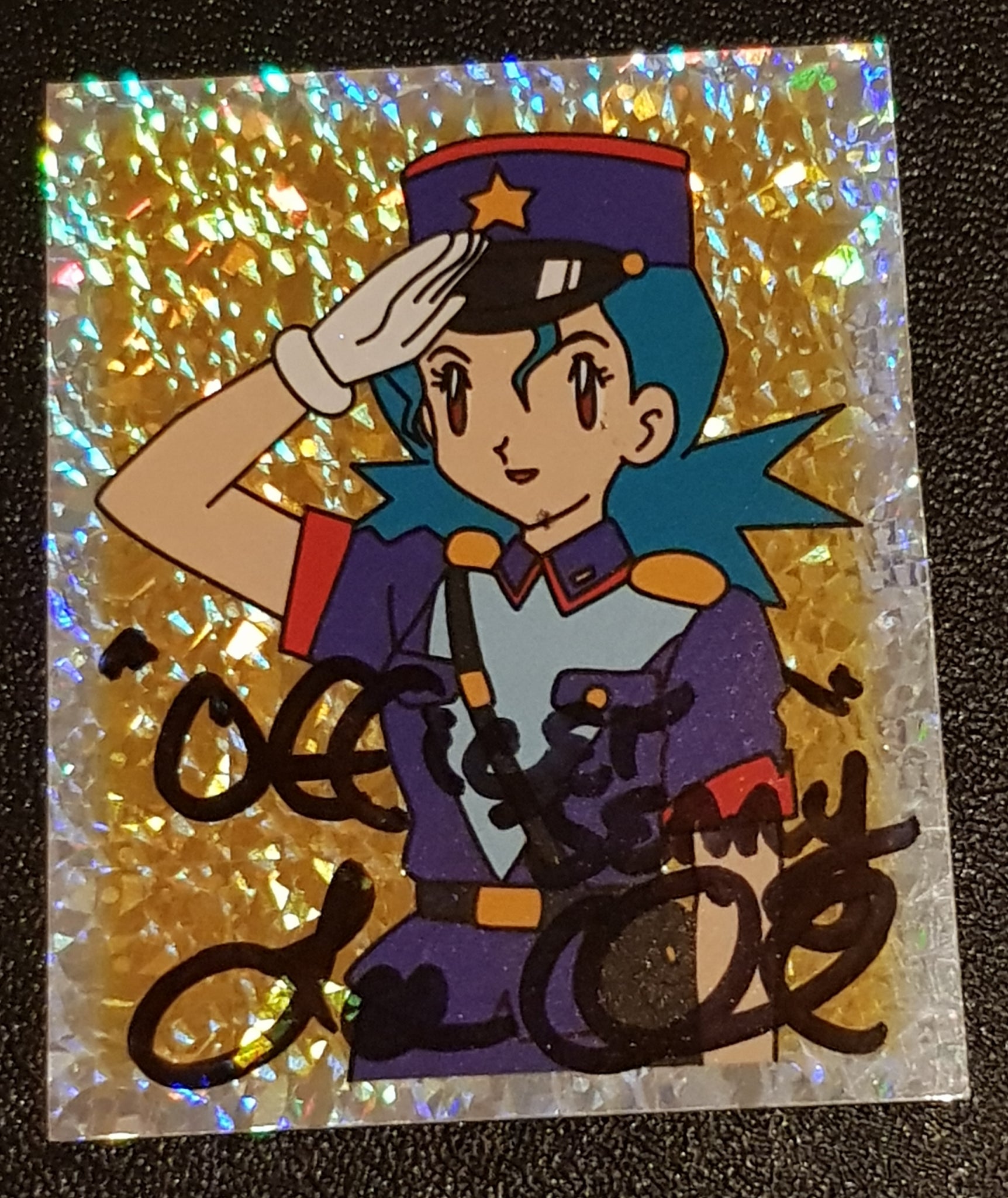 1999 Merlin Pokemon Officer Jenny #s32 Foil Sticker (Signed by Lee Quick) 1999 Merlin Pokemon Officer Jenny #s32 Foil Sticker (Signed by Lee Quick)