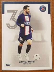 2022-23 Topps Paris Saint-Germain Team Set First Team Base Lionel Messi #16 Trading Card