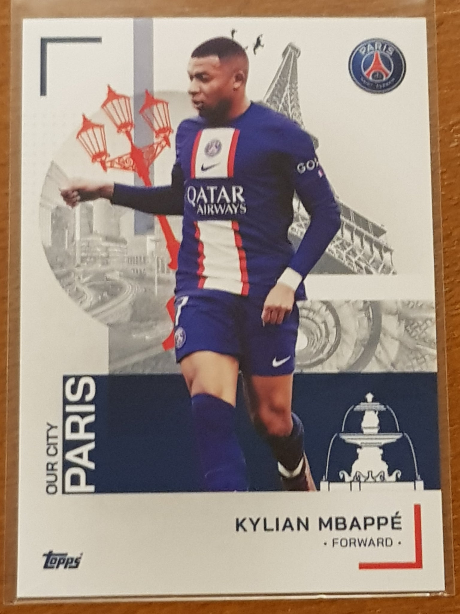 2022-23 Topps Paris Saint-Germain Team Set Our City Kylian Mbappe #25 Trading Card