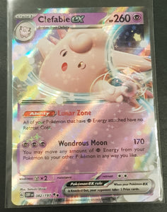 Pokemon Scarlet and Violet Obsidian Flames Clefable Ex #082/197 Holo Trading Card