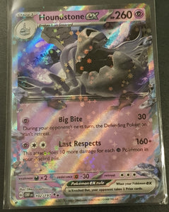Pokemon Scarlet and Violet Obsidian Flames Houndstone Ex #102/197 Holo Rotterdam Comics Pokemon Scarlet and Violet Obsidian Flames Houndstone Ex #102/197 Holo Rotterdam Comics