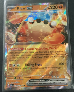 Pokemon Scarlet and Violet Obsidian Flames Klawf Ex #120/197 Holo Trad Rotterdam Comics Pokemon Scarlet and Violet Obsidian Flames Klawf Ex #120/197 Holo Trad Rotterdam Comics