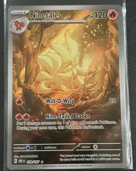 Pokemon Scarlet and Violet Obsidian Flames Ninetales #199/197 Illustra – Rotterdam Comics