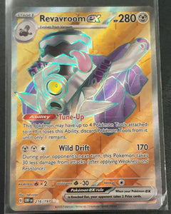 Pokemon Scarlet and Violet Obsidian Flames Revavroom Ex #216/197 Full Art Ultra Rare Holo Trading Card