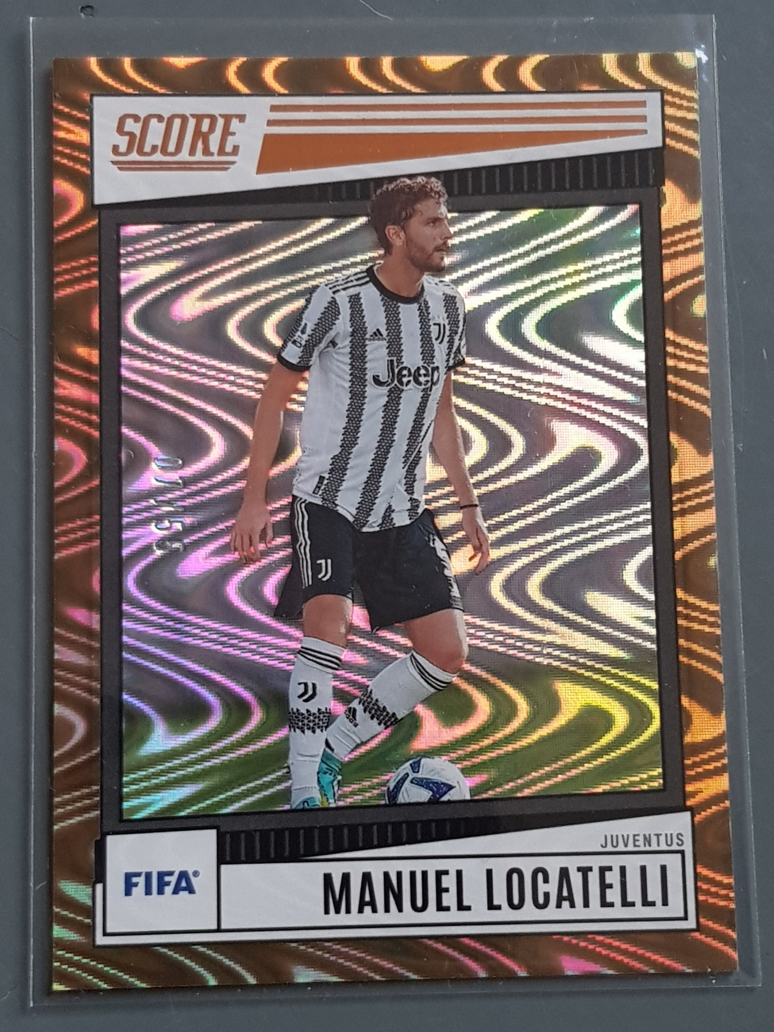 2022-23 Panini Score FIFA Manuel Locatelli #171 Bronze Swirl Parallel /55 Trading Card