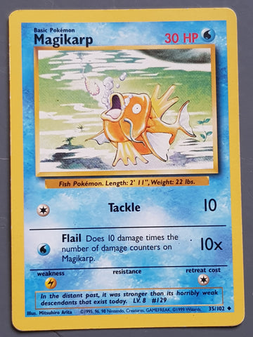 Pokemon Base Magikarp #35/102 Trading Card