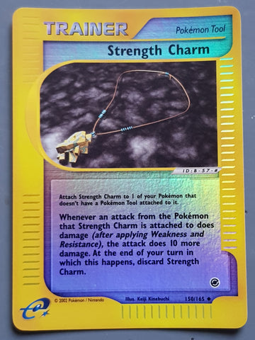 Pokemon Expedition Strength Charm #150/165 Reverse Holo Trading Card