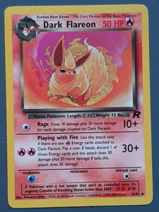 Pokemon Team Rocket Dark Flareon #35/82 Trading Card