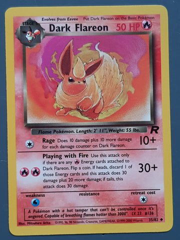 Pokemon Team Rocket Dark Flareon #35/82 Trading Card