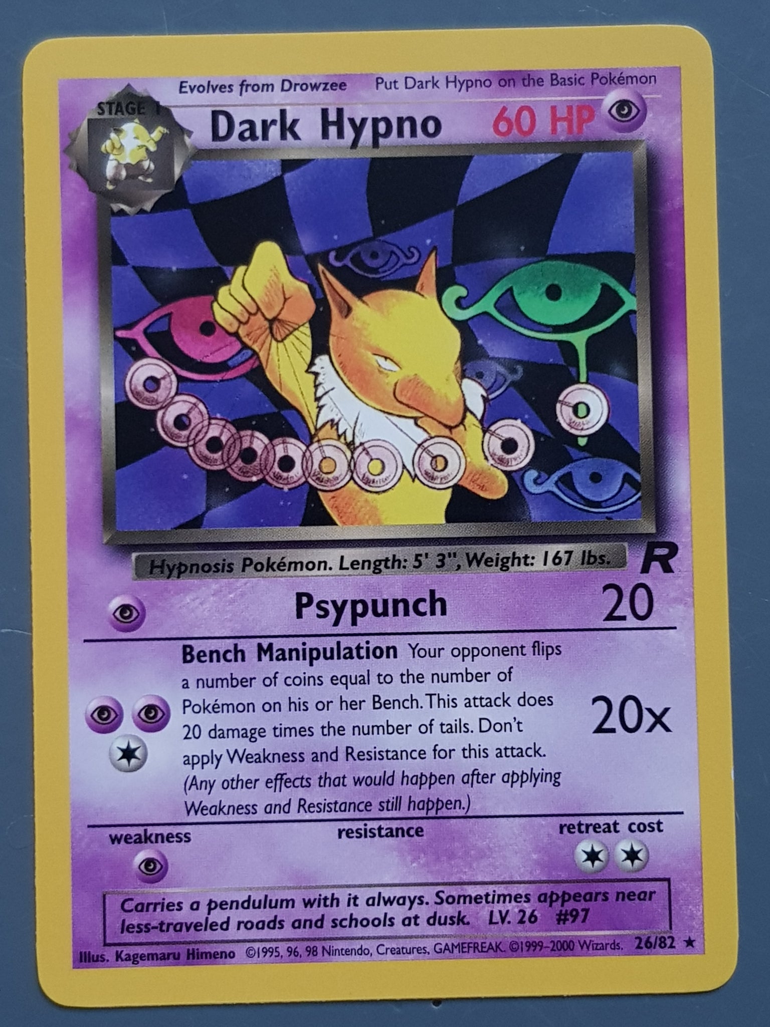 dark hypno pokemon card value Pokemon Team Rocket Dark Hypno #26/82 Non-Holo Trading Card