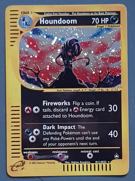 Pokemon Aquapolis Houndoom #H11/H32 Holo Trading Card