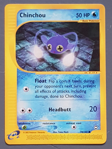 Pokemon Aquapolis Chinchou #70/147 Trading Card