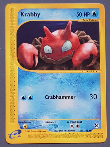 Pokemon Expedition Krabby #115/165 Trading Card