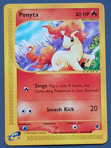 Pokemon Expedition Ponyta #126/165 Trading Card