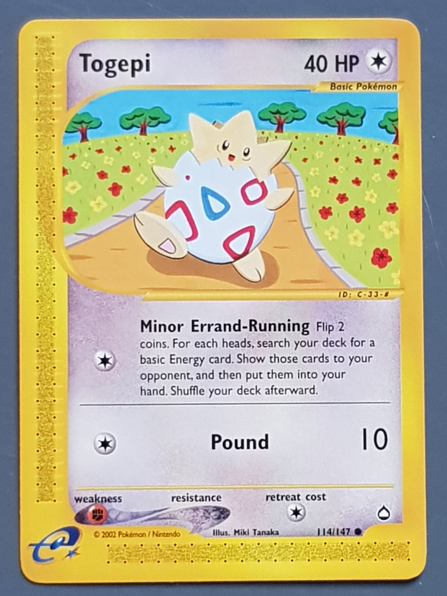 Pokemon Aquapolis Togepi #114/147 Trading Card
