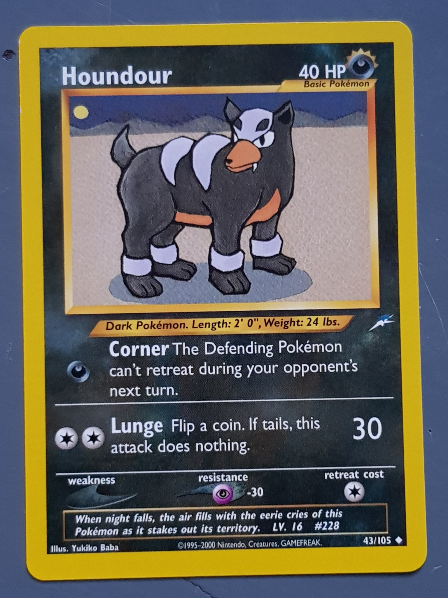 Pokemon Neo Destiny Houndour #43/105 Trading Card