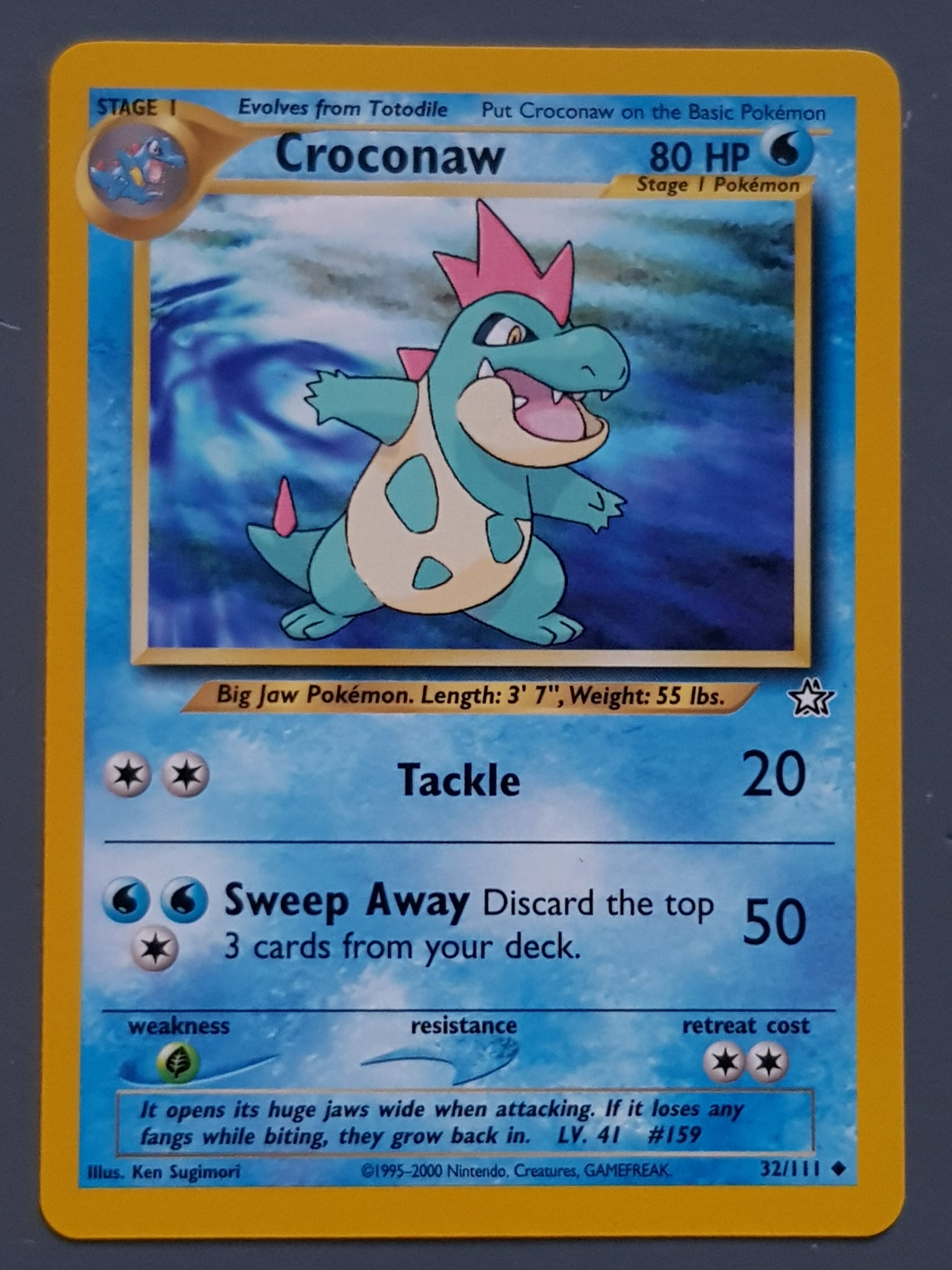 Pokemon Neo Genesis Croconaw #32/111 Trading Card