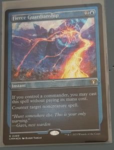 Magic the Gathering Commander Masters Fierce Guardship #694 Etched Foil Trading Card